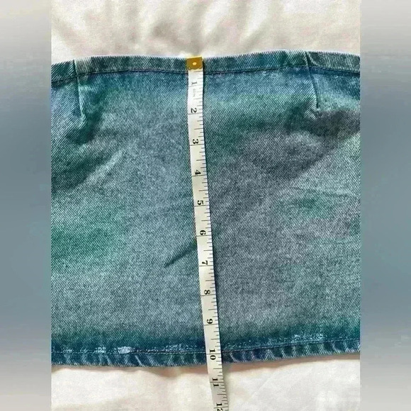 EB Denim Lace Up Corset Top Medium Wash Women's Size Medium - Picture 6 of 9